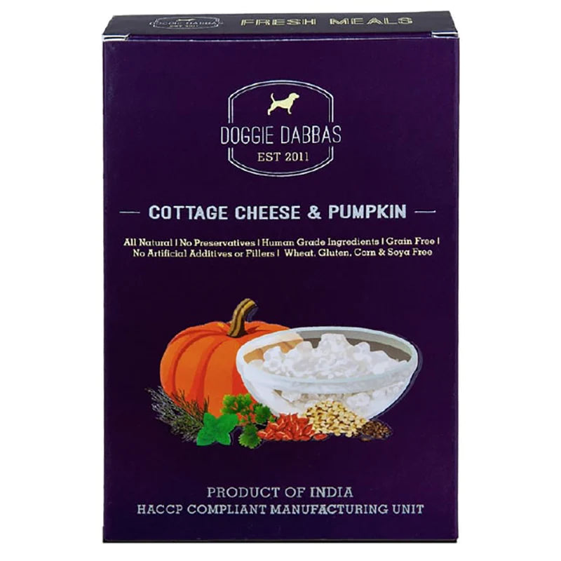 Doggie Dabbas Cottage Cheese Pumpkin Fresh Dog Food PetKonnect