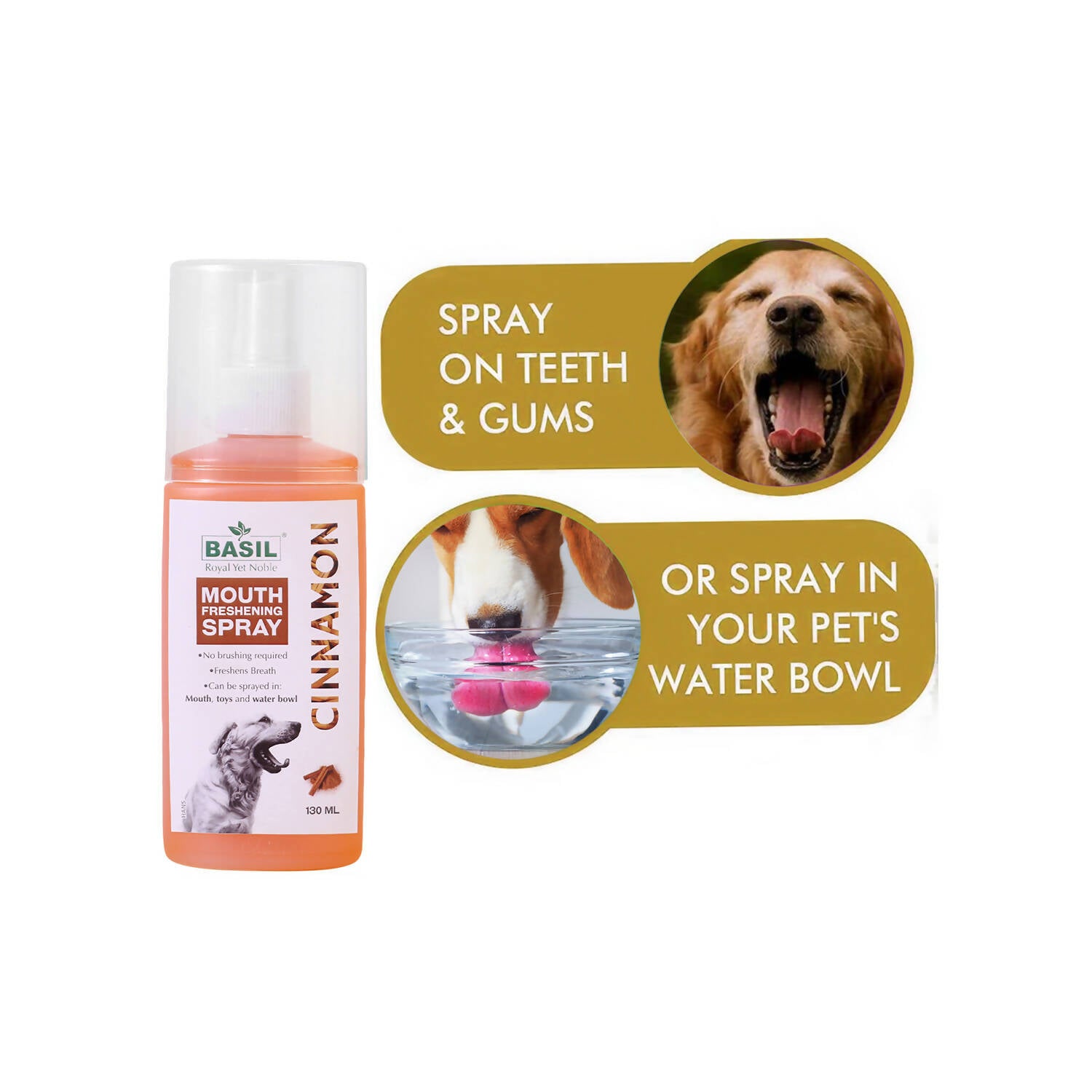 Basil Mouth Spray Cinnamon For Dogs PetKonnect