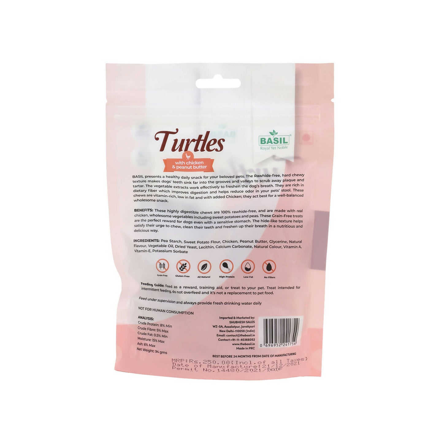 Basil - Turtle Guilt Free Chew Treat For Dogs