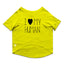 Ruse / i-love-my-human-crew-neck-dog-tee / Yellow