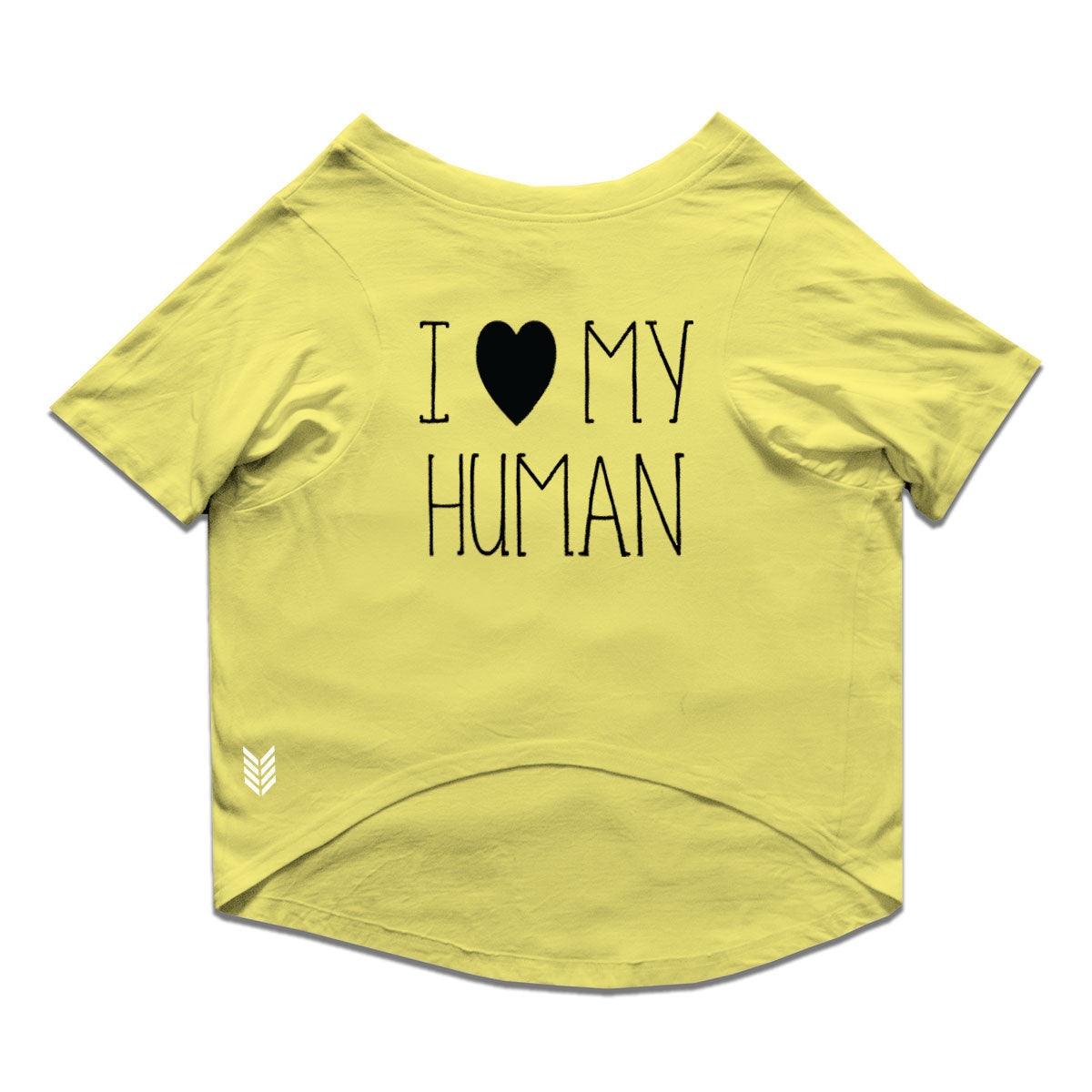 Ruse / i-love-my-human-crew-neck-dog-tee / Lemon Tonic