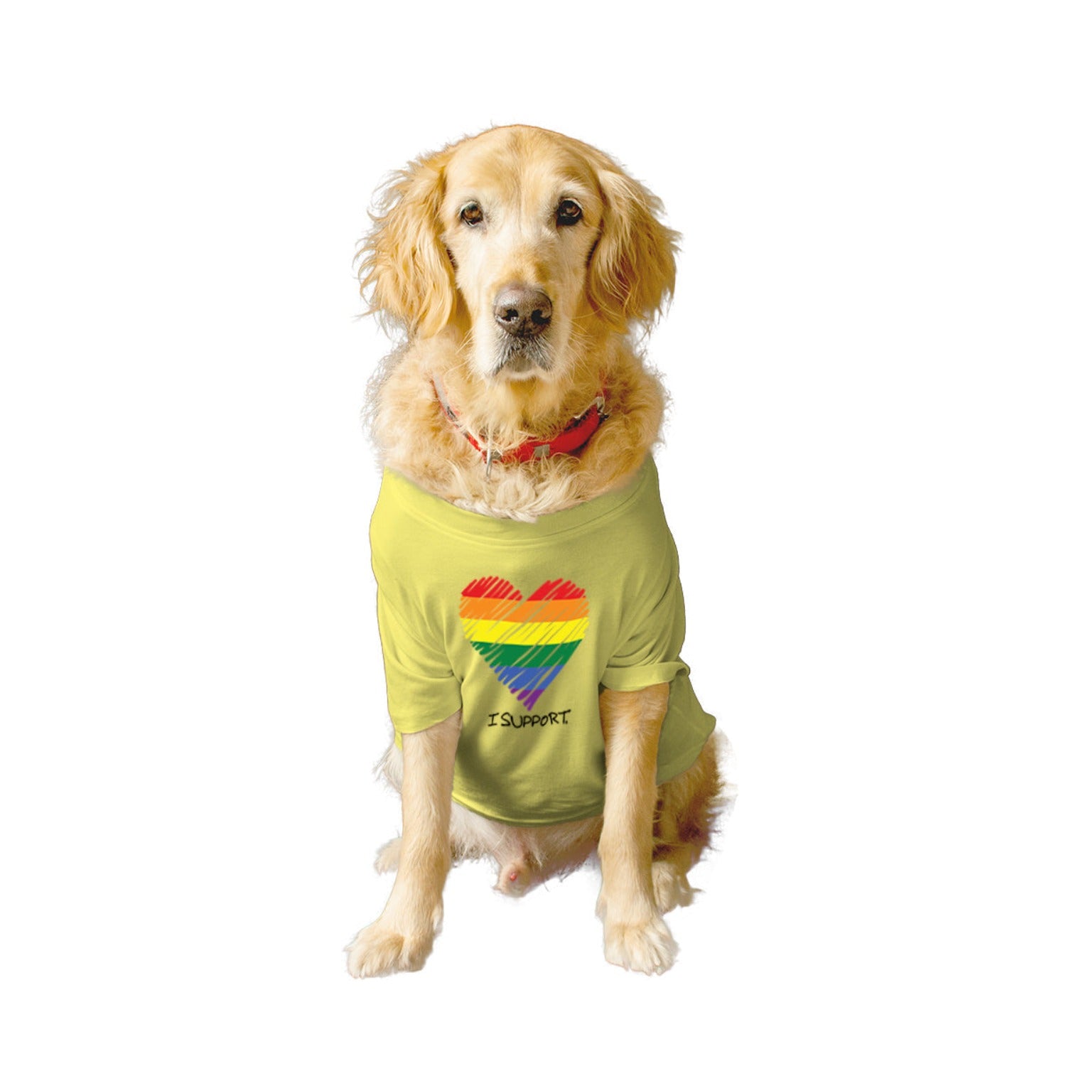 Ruse XX-Small (Chihuahuas, Papillons) / Lemon Tonic Ruse Basic Crew Neck "LGBTQ-1" Printed Half Sleeves Dog Tee