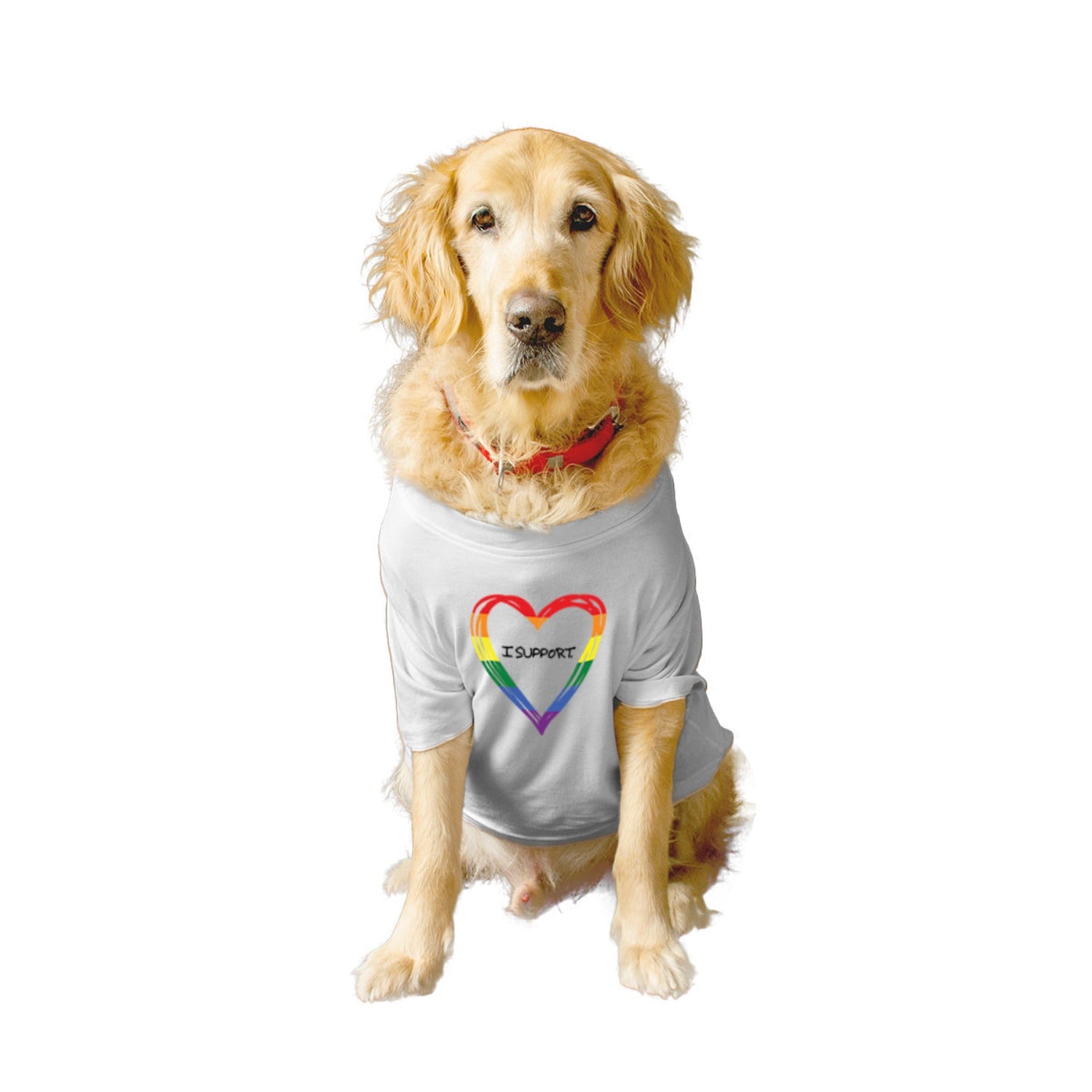 Ruse XX-Small (Chihuahuas, Papillons) / White Ruse Basic Crew Neck "LGBTQ-2" Printed Half Sleeves Dog Tee