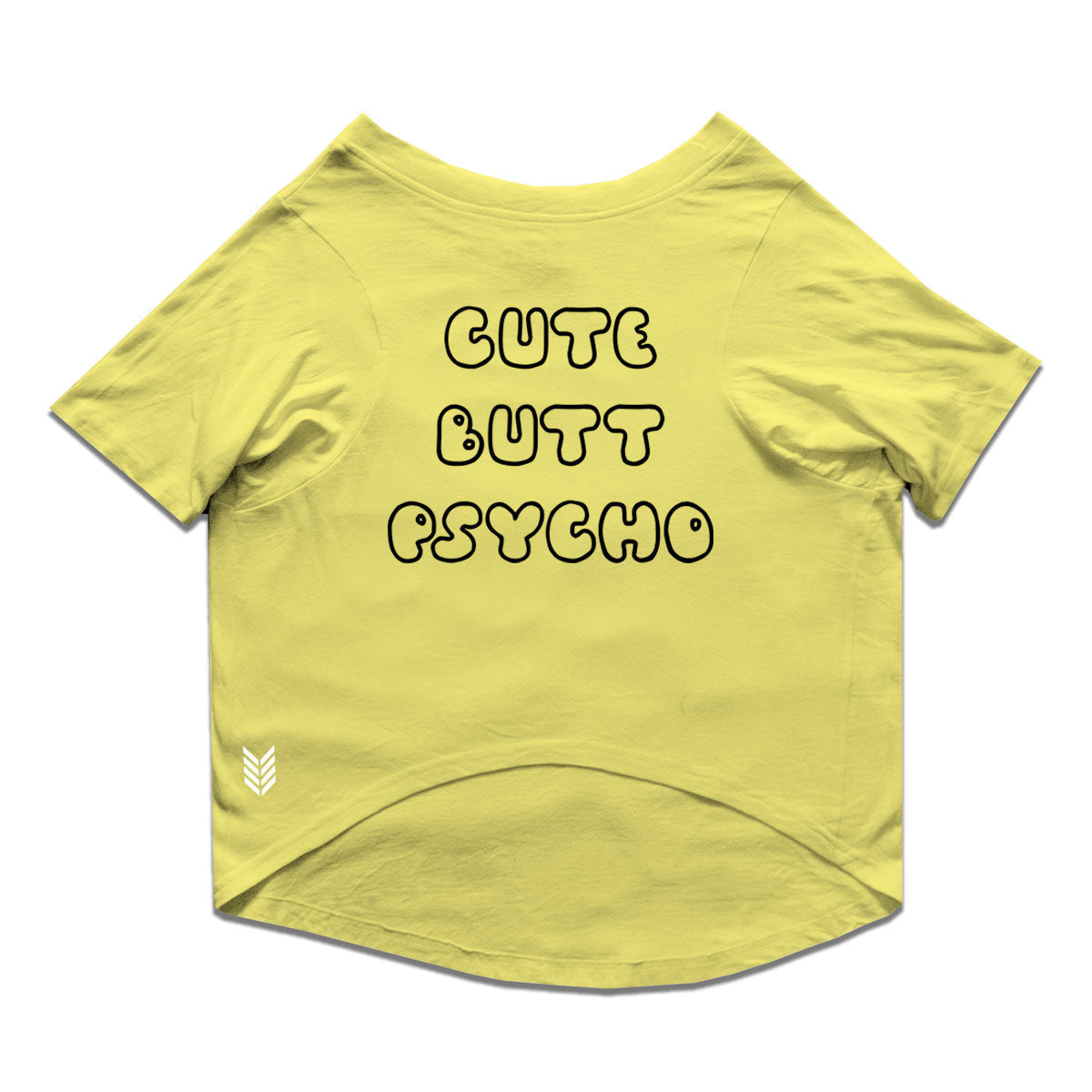 Ruse / Lemon Tonic Ruse Basic Crew Neck "CUTE BUTT PSYCHO" Printed Half Sleeves Dog Tee13