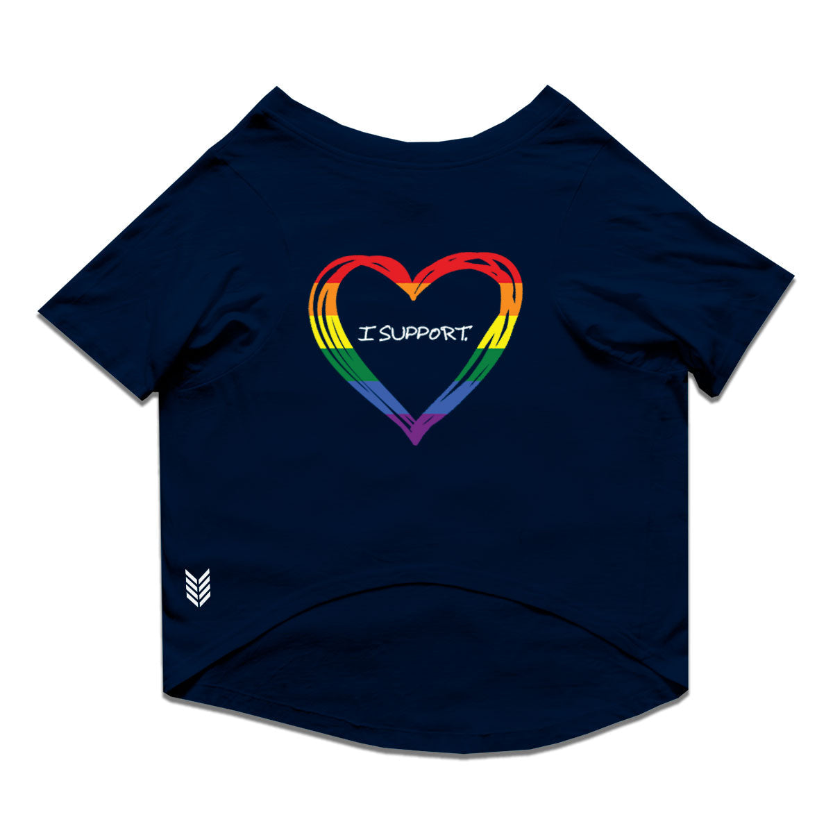 Ruse  / Navy Ruse Basic Crew Neck "LGBTQ-2" Printed Half Sleeves Dog Tee13