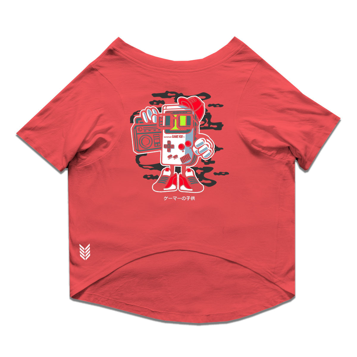 Ruse / Poppy Red Ruse Basic Crew Neck "Game Kid" Printed Half Sleeves Dog Tee9