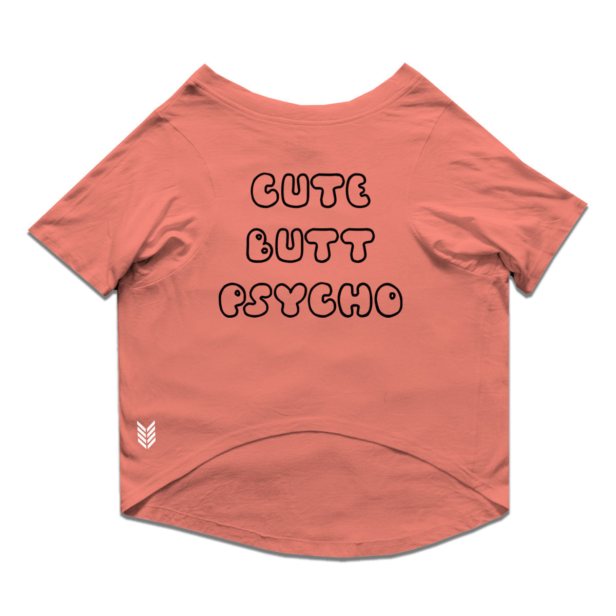 Ruse / Salmon Ruse Basic Crew Neck "CUTE BUTT PSYCHO" Printed Half Sleeves Dog Tee12