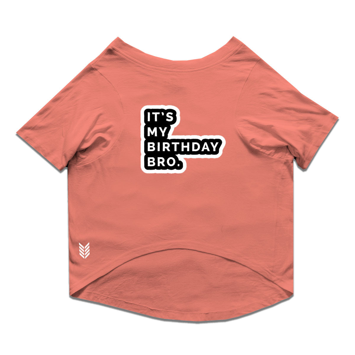 Ruse / Salmon Ruse Basic Crew Neck "It's My Birthday Bro" Printed Half Sleeves Dog Tee12