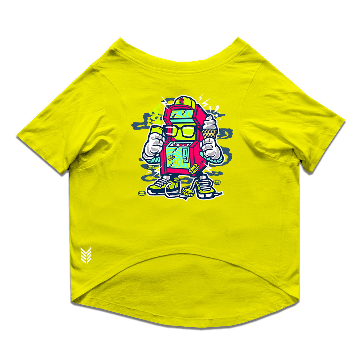 Ruse / Yellow Ruse Basic Crew Neck "GAME MACHINE" Printed Half Sleeves Dog Tee9