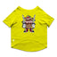 Ruse  / Yellow Ruse Basic Crew Neck "Ice Cream Ninja" Printed Half Sleeves Dog Tee11