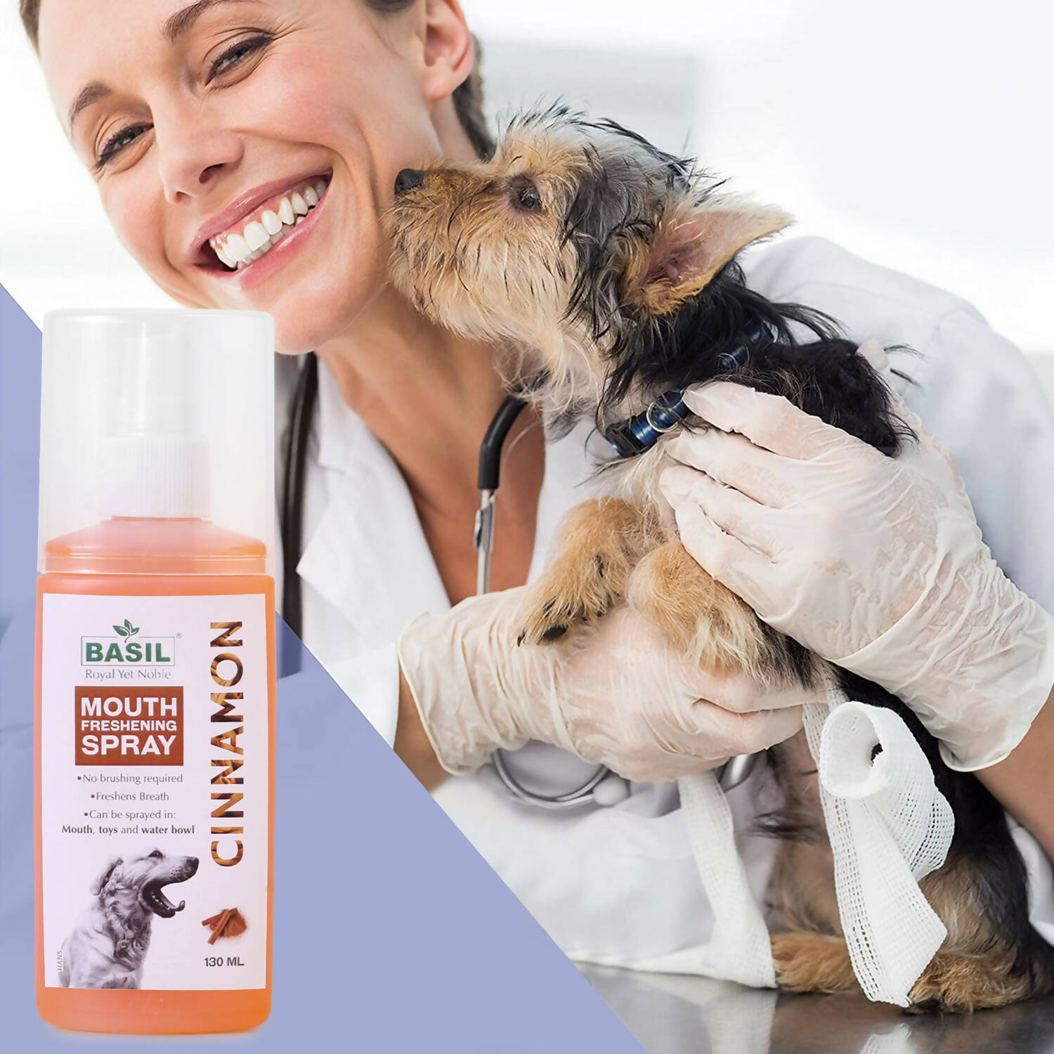 Basil Mouth Spray Cinnamon For Dogs PetKonnect